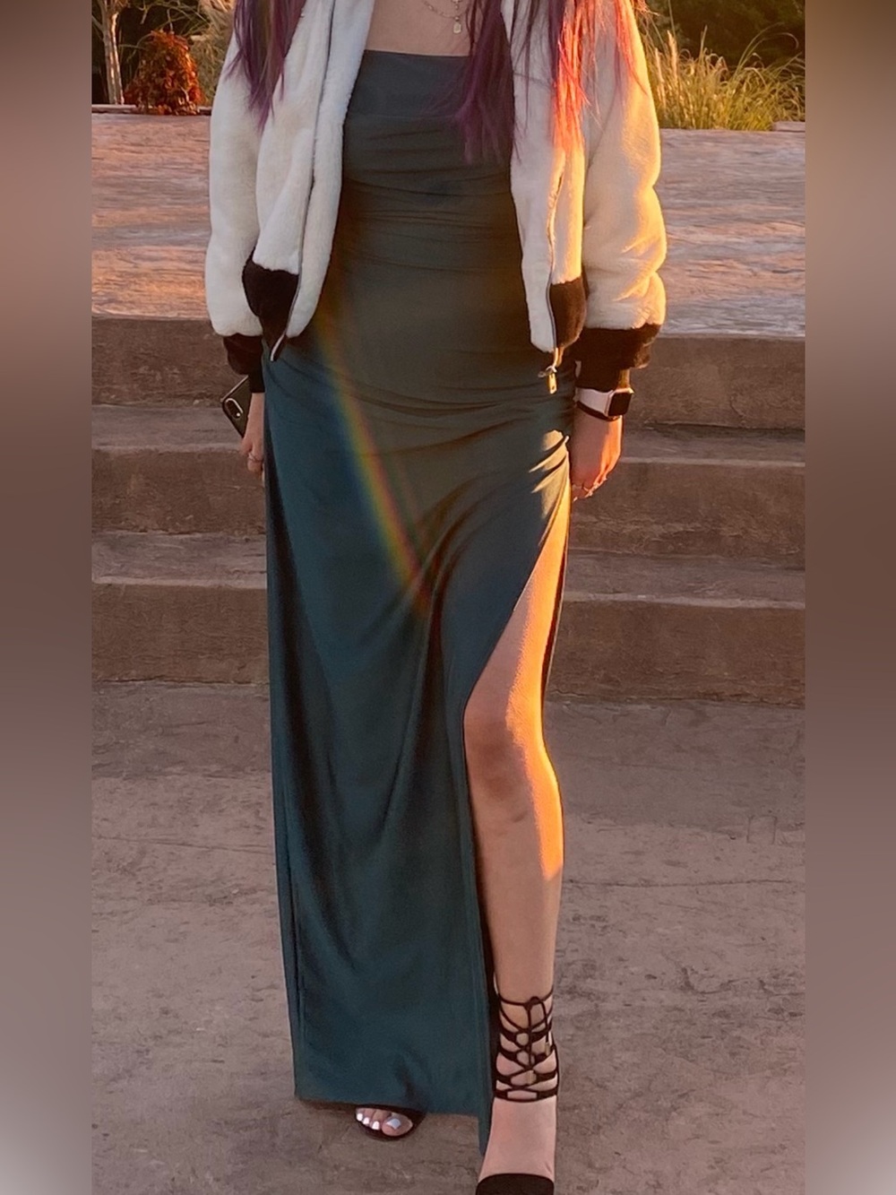 Windsor Emerald Green Spaghetti Strap Maxi Dress